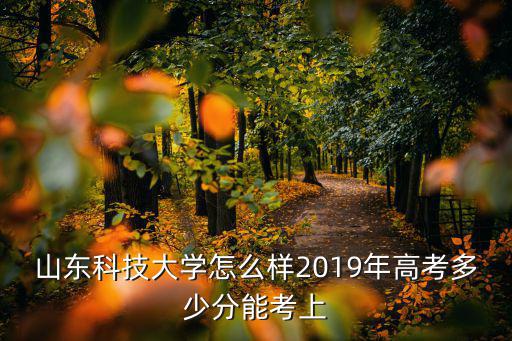 山東科技大學(xué)怎么樣2019年高考多少分能考上