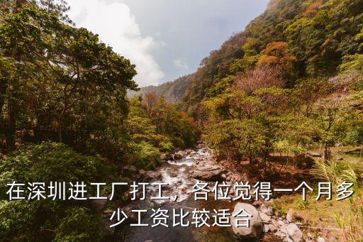深圳電子廠一個月多少工資,在深圳進工廠打工