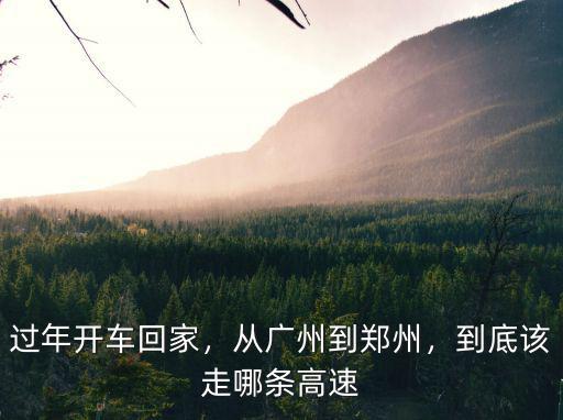 河南回廣州高速怎么走最近路線,廣州回河南鄭州