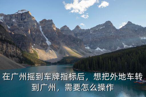 廣州搖號怎么打指標書,在廣州搖到車牌指標后