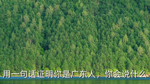 廣東話我是美女你是靚仔怎么說,用一句話證明你是廣東人