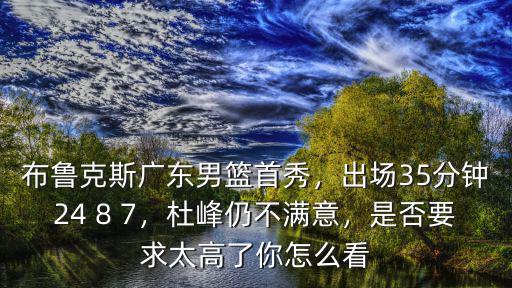 廣東隊出場氣氛怎么說,出場35分鐘24 8 7