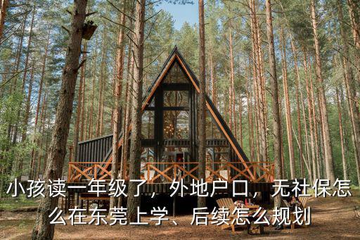 小孩讀一年級了，外地戶口，無社保怎么在東莞上學、后續怎么規劃