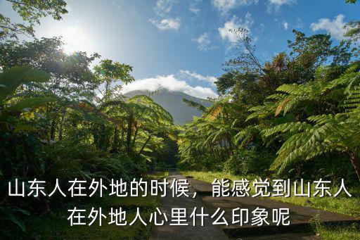 山東人在外地的時候，能感覺到山東人在外地人心里什么印象呢