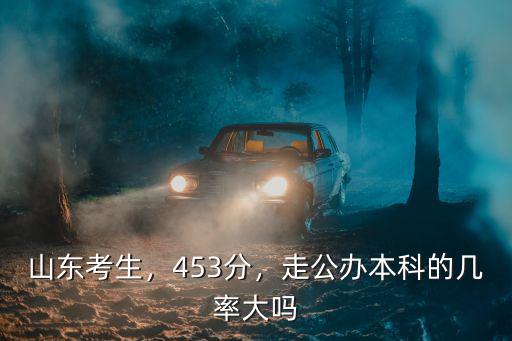 山東考生，453分，走公辦本科的幾率大嗎