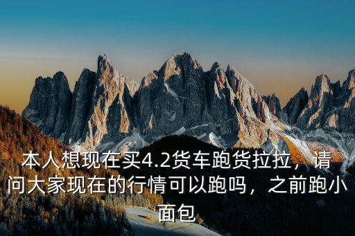 本人想現在買4.2貨車跑貨拉拉，請問大家現在的行情可以跑嗎，之前跑小面包