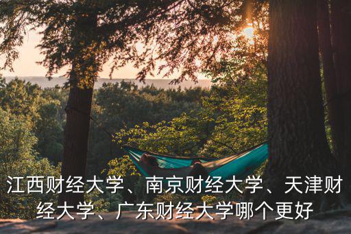 江西財經(jīng)大學(xué)、南京財經(jīng)大學(xué)、天津財經(jīng)大學(xué)、廣東財經(jīng)大學(xué)哪個更好