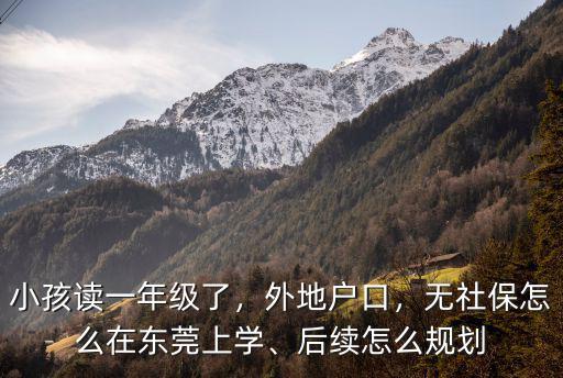 在東莞沒房沒社保怎么上學,后續(xù)怎么規(guī)劃