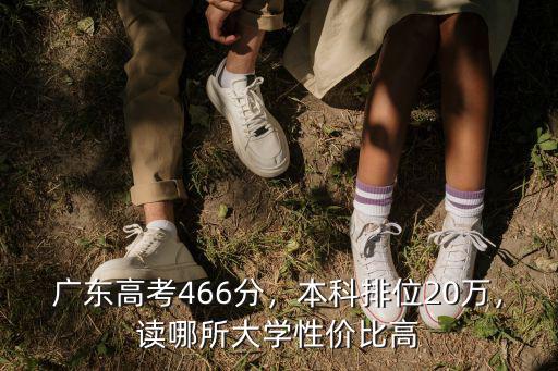 廣東高考466分，本科排位20萬，讀哪所大學性價比高