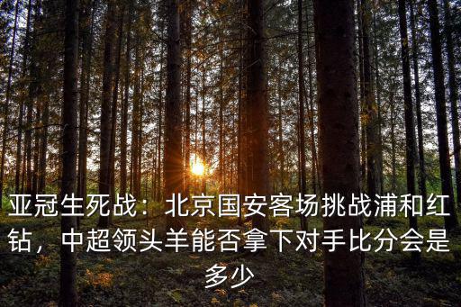 亞冠生死戰(zhàn)：北京國(guó)安客場(chǎng)挑戰(zhàn)浦和紅鉆，中超領(lǐng)頭羊能否拿下對(duì)手比分會(huì)是多少