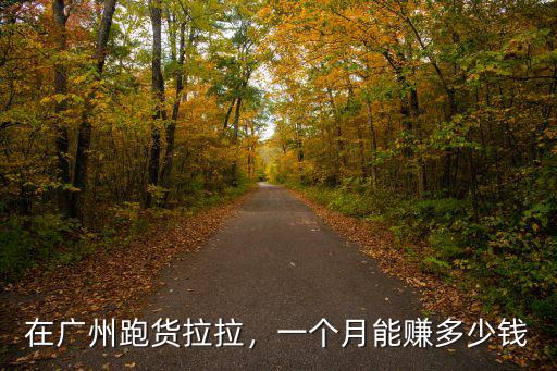 佛山貨拉拉每個(gè)月收入多少,貨拉拉司機(jī)一個(gè)月能賺多少錢(qián)