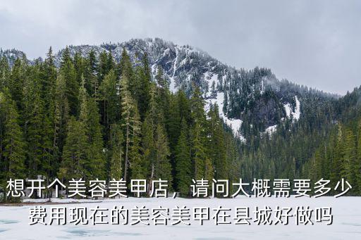 想開個美容美甲店，請問大概需要多少費用現在的美容美甲在縣城好做嗎