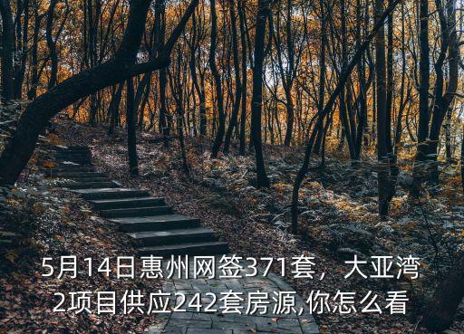 5月14日惠州網(wǎng)簽371套，大亞灣2項(xiàng)目供應(yīng)242套房源,你怎么看