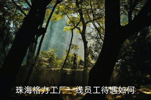 珠海格力工廠一線員工待遇如何
