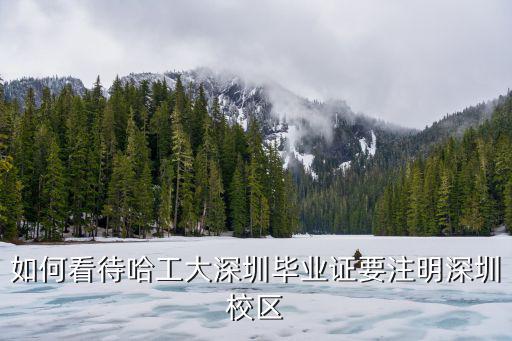 哈工大深圳校區的畢業證書怎么寫,哈工大本部與深圳校區哪個好