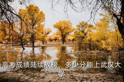高考成績陸續放榜，多少分能上武漢大學