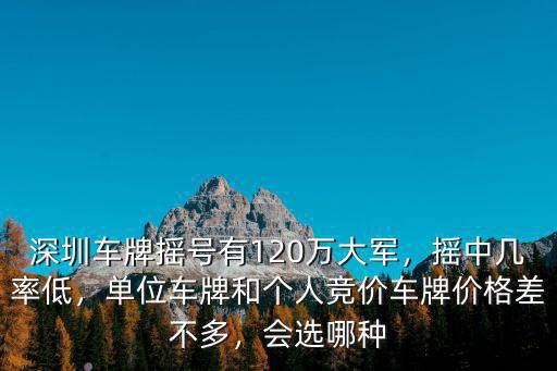 深圳車牌怎么才中,深圳車牌搖號有120萬大軍