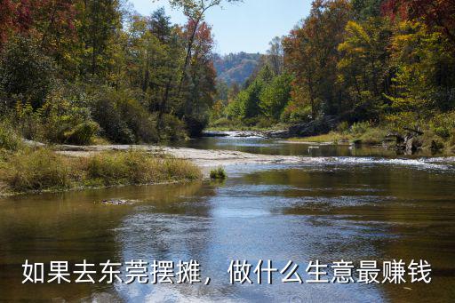 如果去東莞擺攤，做什么生意最賺錢