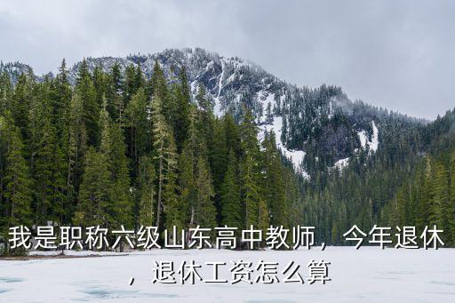 我是職稱六級山東高中教師，今年退休，退休工資怎么算