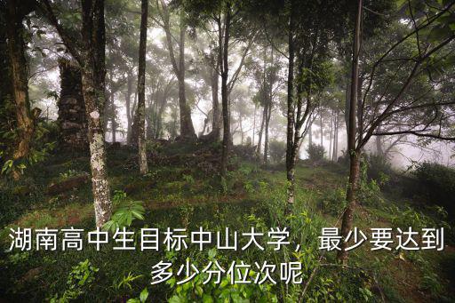 中山大學理科錄取分數線多少,湖南高中生目標中山大學
