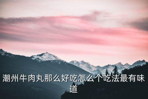 潮州牛肉丸那么好吃怎么個(gè)吃法最有味道