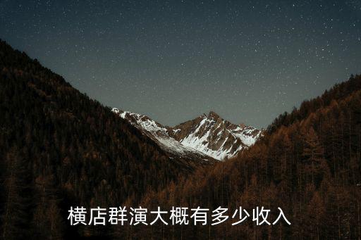 橫店群演大概有多少收入