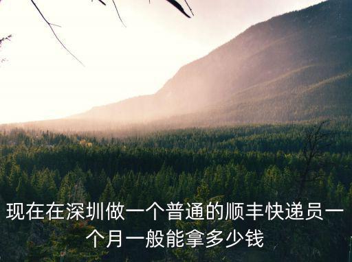 現(xiàn)在在深圳做一個普通的順豐快遞員一個月一般能拿多少錢