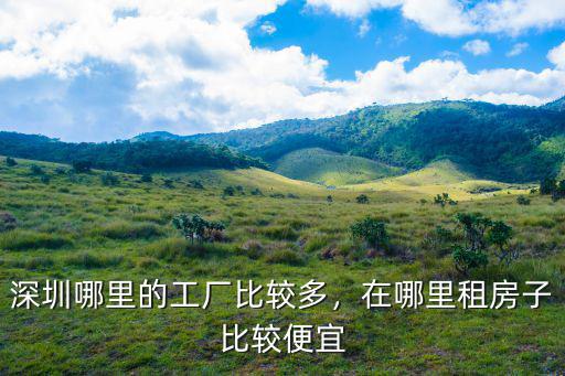 深圳南聯哪里廠多,深圳哪里的工廠比較多