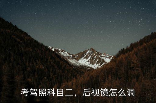 肇慶科目二鏡子怎么調,考駕照科目二