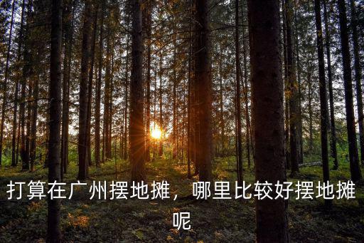 廣州番禺南村擺地攤哪里可以擺,打算在廣州擺地攤