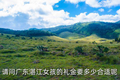 請問廣東湛江女孩的禮金要多少合適呢