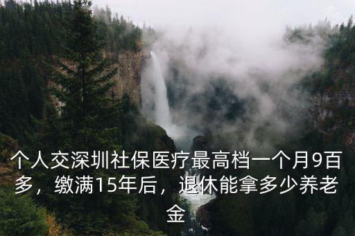 深圳自己交的社保多少,應該交多少錢