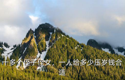 十多個侄子侄女，一人給多少壓歲錢合適