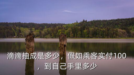 滴滴抽成是多少，假如乘客實付100，到自己手里多少