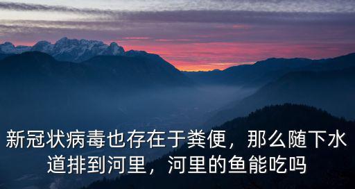 新冠狀病毒也存在于糞便，那么隨下水道排到河里，河里的魚能吃嗎
