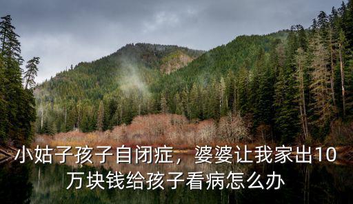 小姑子孩子自閉癥，婆婆讓我家出10萬塊錢給孩子看病怎么辦