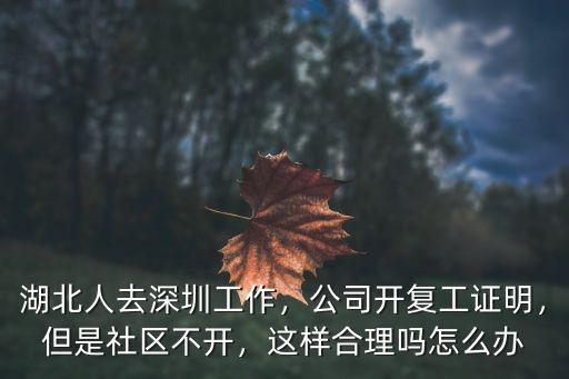 湖北怎么出生到深圳復(fù)工,湖北人去深圳工作