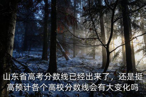 山東省分數線多少出,山東省高考分數線已經出來了