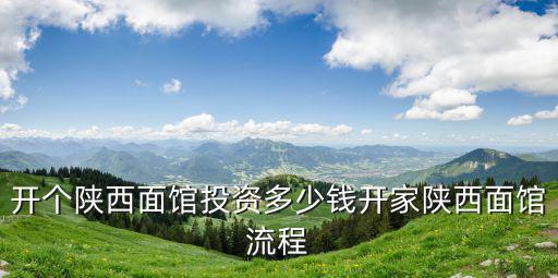 開個陜西面館投資多少錢開家陜西面館流程