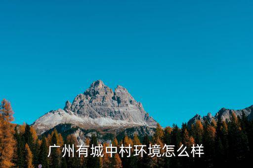廣州有城中村環境怎么樣