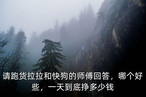 在江門做貨拉拉一個月找到多少錢,一天到底掙多少錢