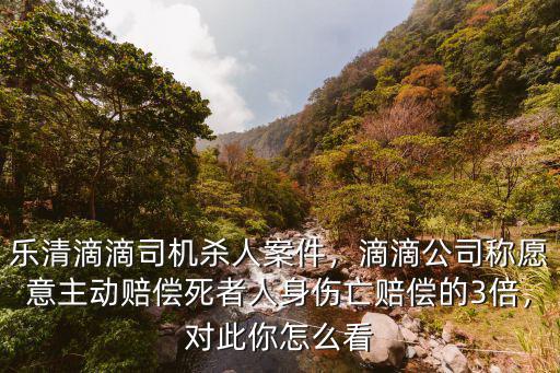 樂清滴滴司機(jī)殺人案件，滴滴公司稱愿意主動賠償死者人身傷亡賠償?shù)?倍，對此你怎么看