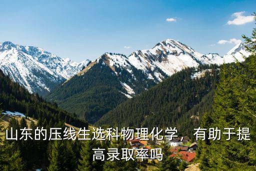 山東的壓線生選科物理化學，有助于提高錄取率嗎