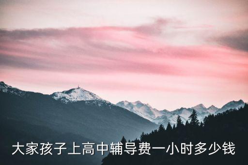 大家孩子上高中輔導(dǎo)費(fèi)一小時(shí)多少錢