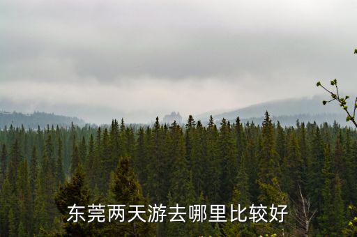 東莞兩天游去哪里比較好