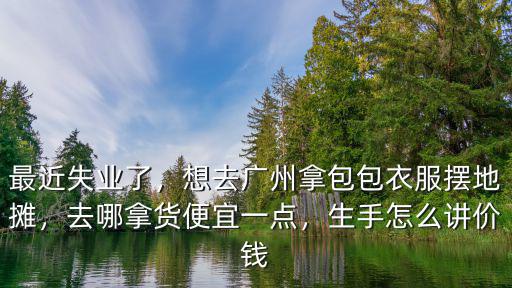 最近失業(yè)了，想去廣州拿包包衣服擺地攤，去哪拿貨便宜一點，生手怎么講價錢