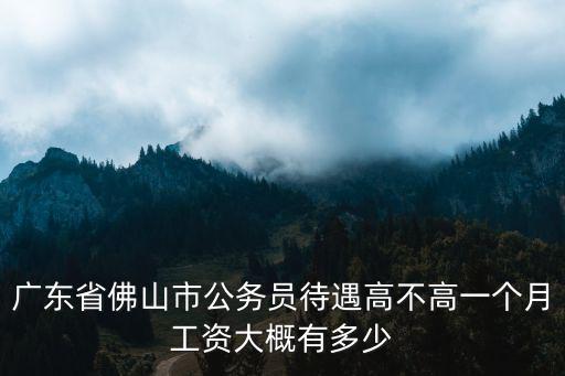 廣東省佛山市公務員待遇高不高一個月工資大概有多少