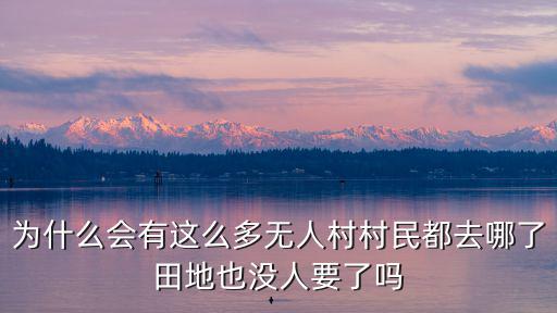 廣東有多少無人村,為什么會有這么多無人村