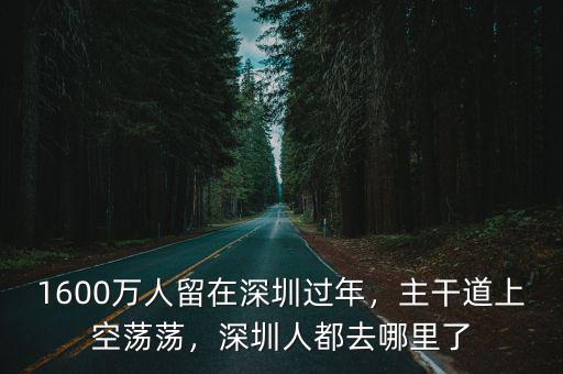1600萬人留在深圳過年，主干道上空蕩蕩，深圳人都去哪里了