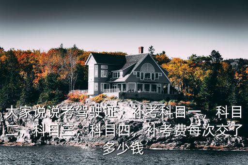 大家說(shuō)說(shuō)考駕駛證，補(bǔ)考科目一，科目二，科目三，科目四，補(bǔ)考費(fèi)每次交了多少錢(qián)